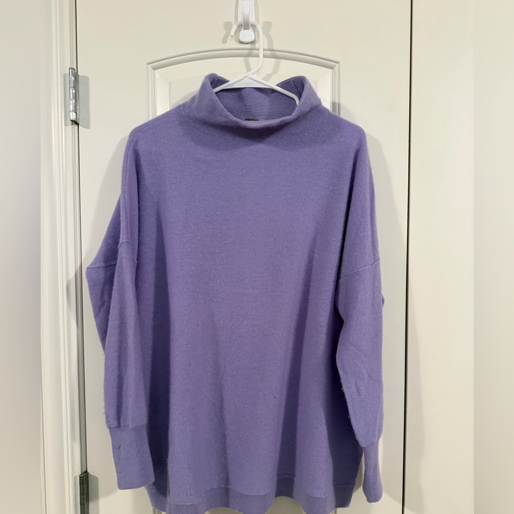 Free People Lavender Cowl Neck Sweater